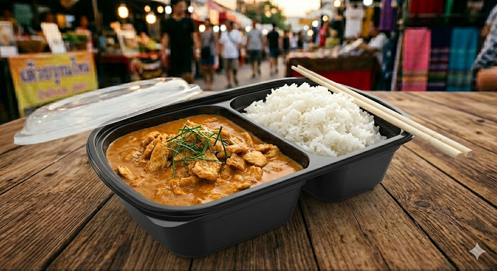 Malisa's fragrant Panang curry with chicken and fresh vegetables